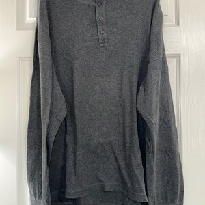 The Foundry Supply Co. Charcoal Long Sleeve Henley